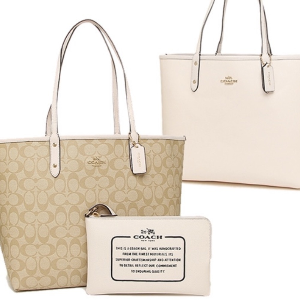 Reversible coach purse with matching little one 💕